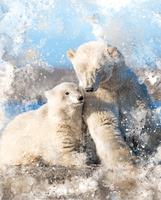 Polar Bear mother and Cub
